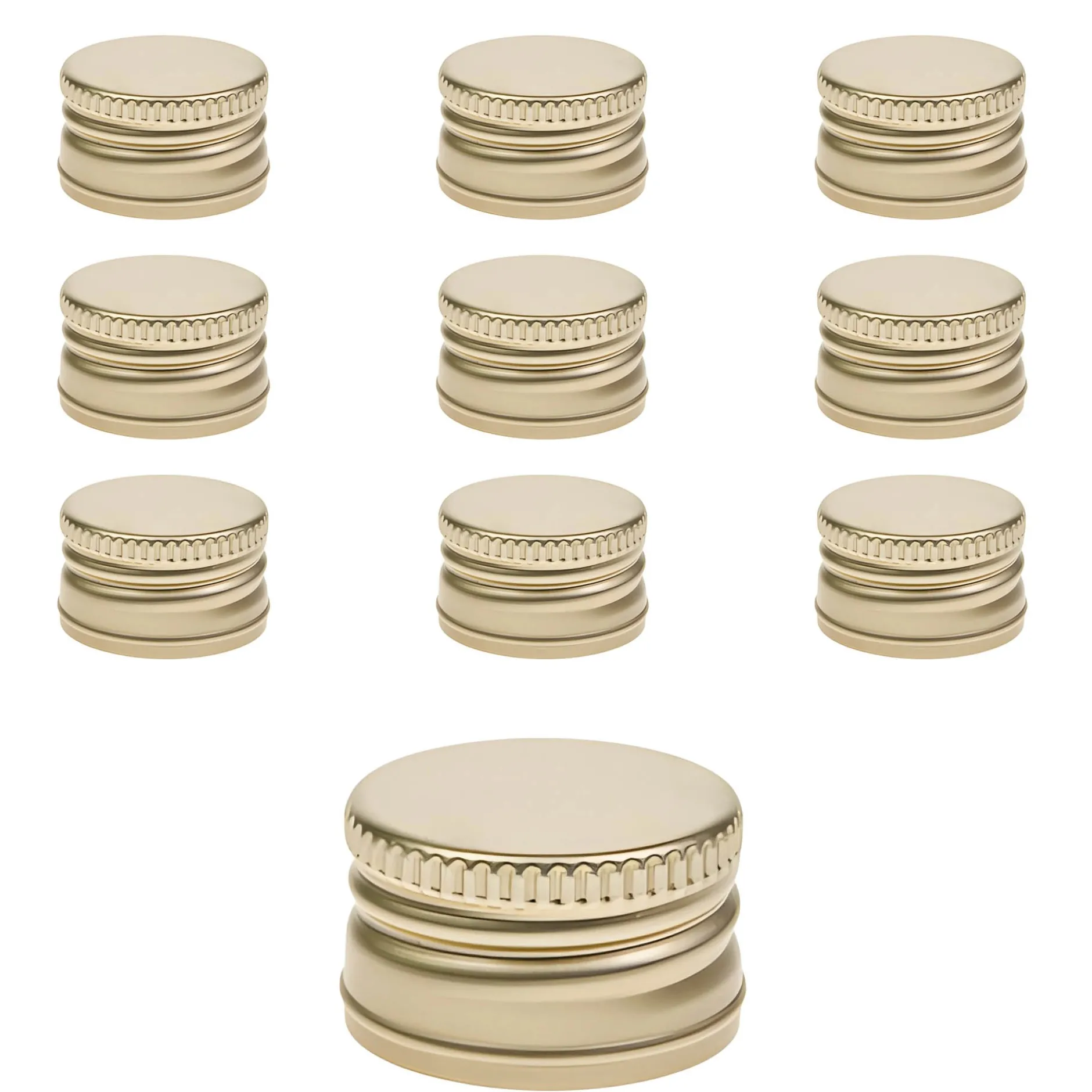 PP 28 gold Aluminium ohne Rollrand, 10 Stück