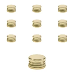 PP 18 gold Aluminium ohne Rollrand, 10 Stück