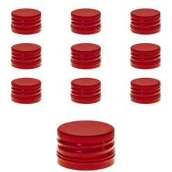 PP 28 rot Aluminium mit Originalitätsring, 10 Stück