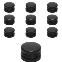 PP 28 schwarz Aluminium mit Originalitätsring, 10 Stück