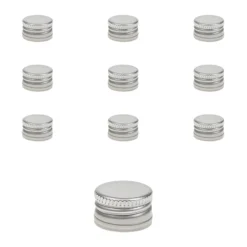 PP 18 silber Aluminium ohne Rollrand, 10 Stück