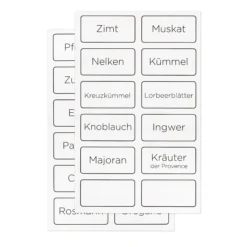 Schmucketiketten 'Gewürze und Kräuter', 24 Stück