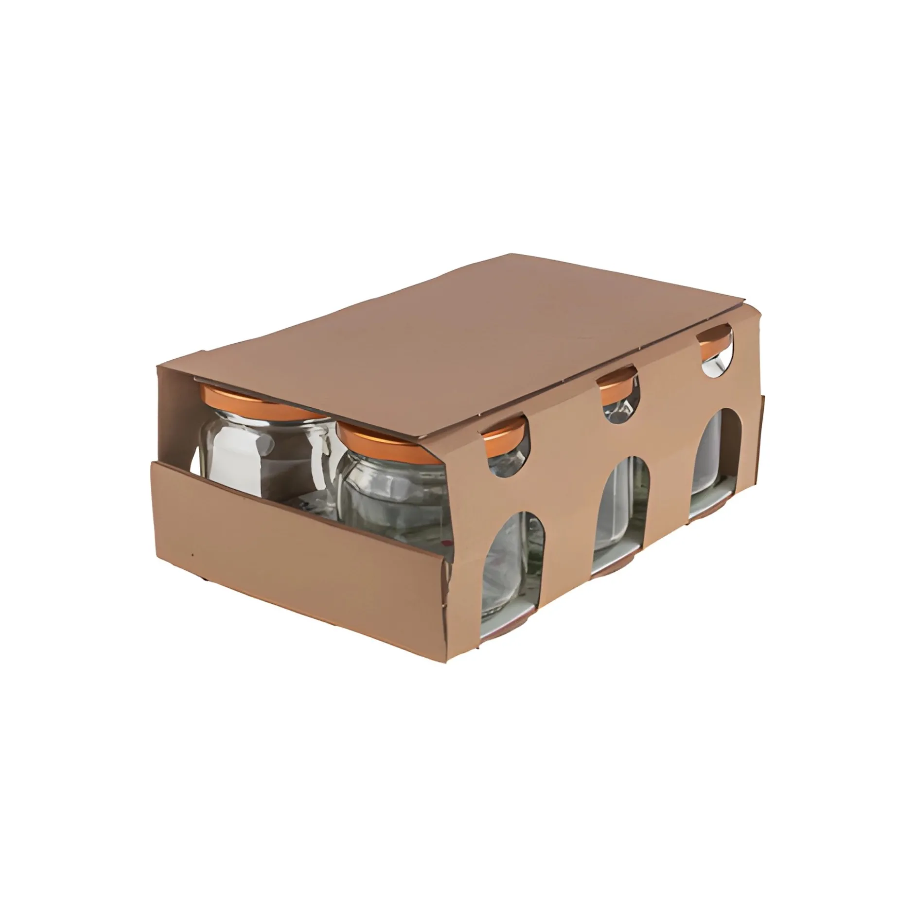 Sichtfensterkarton 6er 215 x 145 x 78 mm natur, selbstklebend