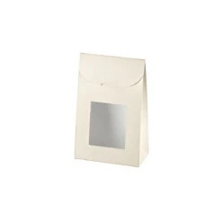 Sichtfenstertasche weiß, klein