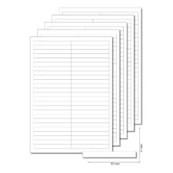 Siegeletiketten 97 x 11 mm weiß - 5 Blatt A4