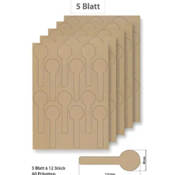 Steffis Siegeletiketten natur - 5 Blatt A4