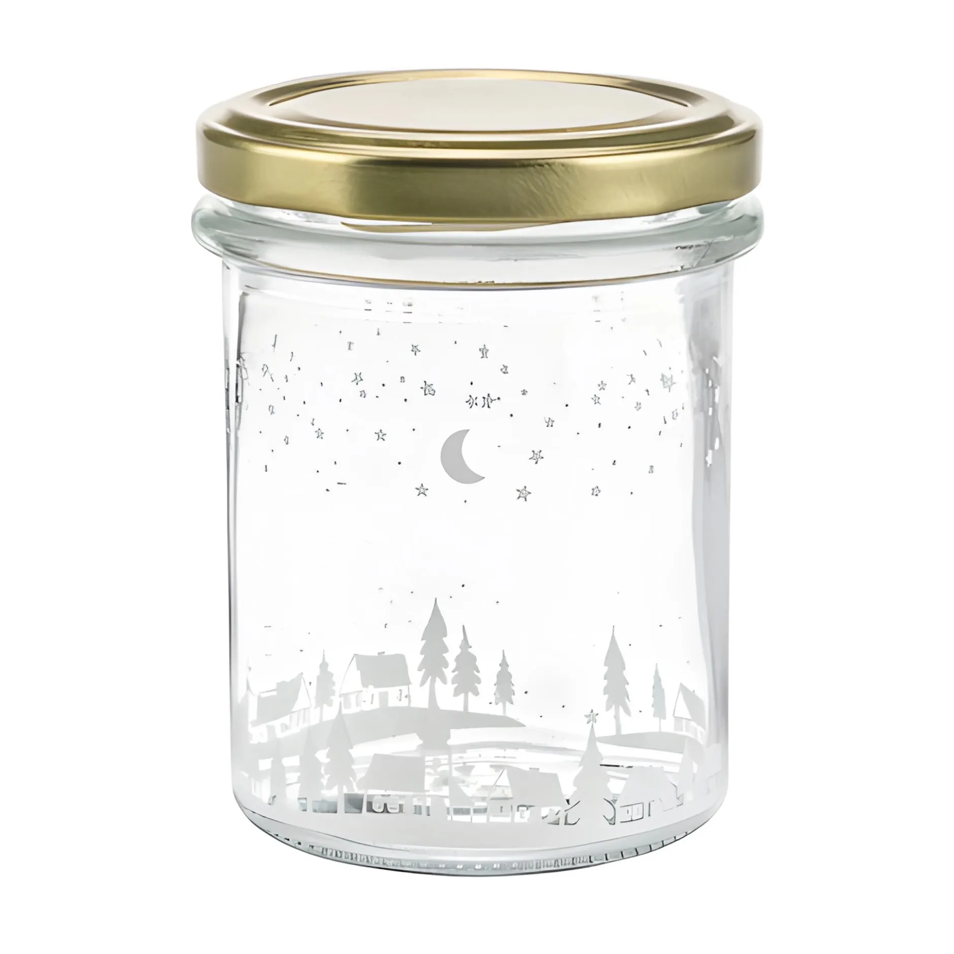 Sturzglas 215 ml 'Winterlandschaft' mit Stoßkante