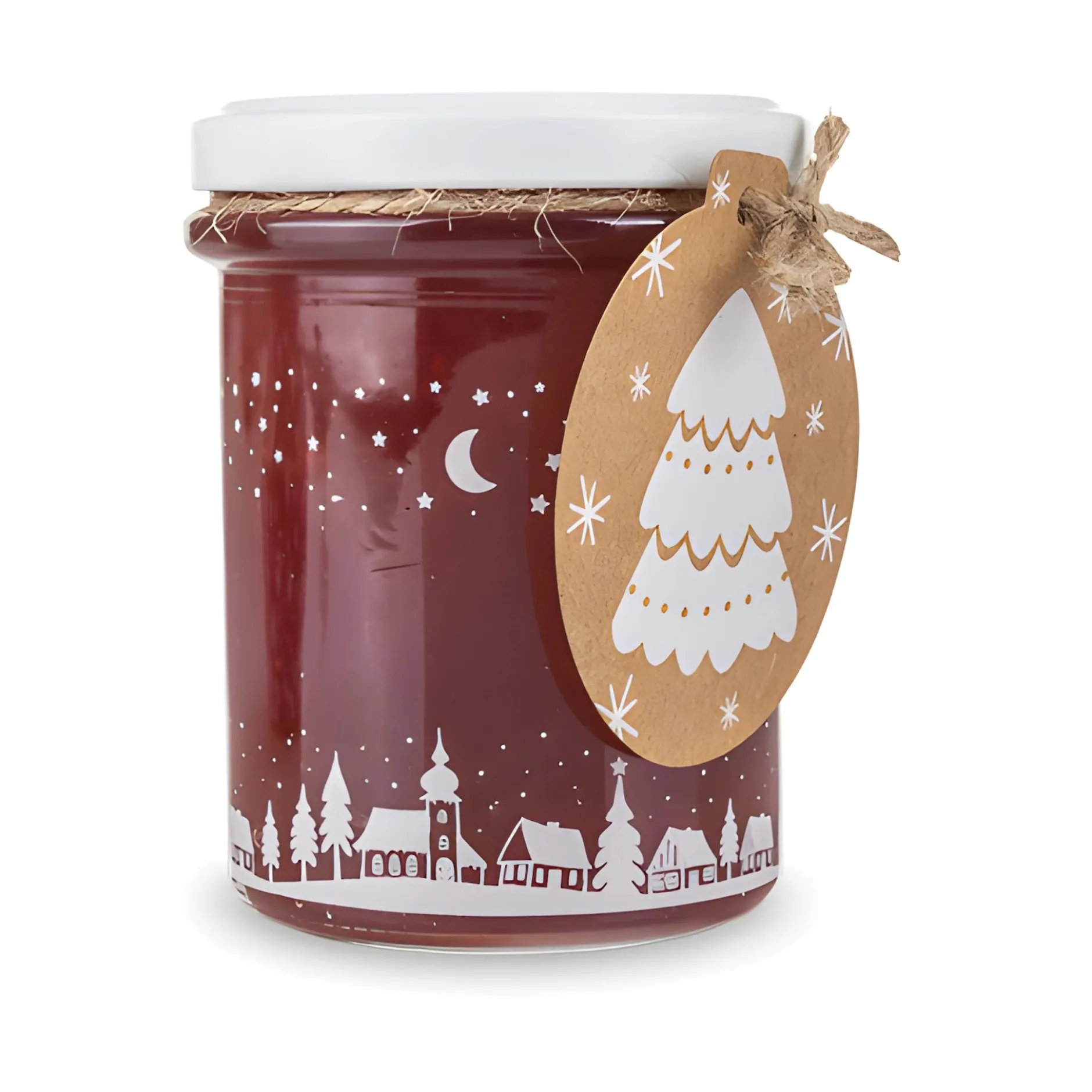 Sturzglas 215 ml 'Winterlandschaft' mit Stoßkante