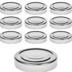 TO 66 Deep silber past. mit Button, 10 Stück