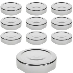TO 58 Deep silber past. mit Button, 10 Stück