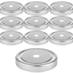 TO 82 Deep Trinkhalmdeckel silber, Loch Ø 13 mm, 10 Stück