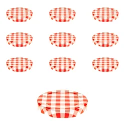 TO 53 kariert rot/weiß past., 10 Stück