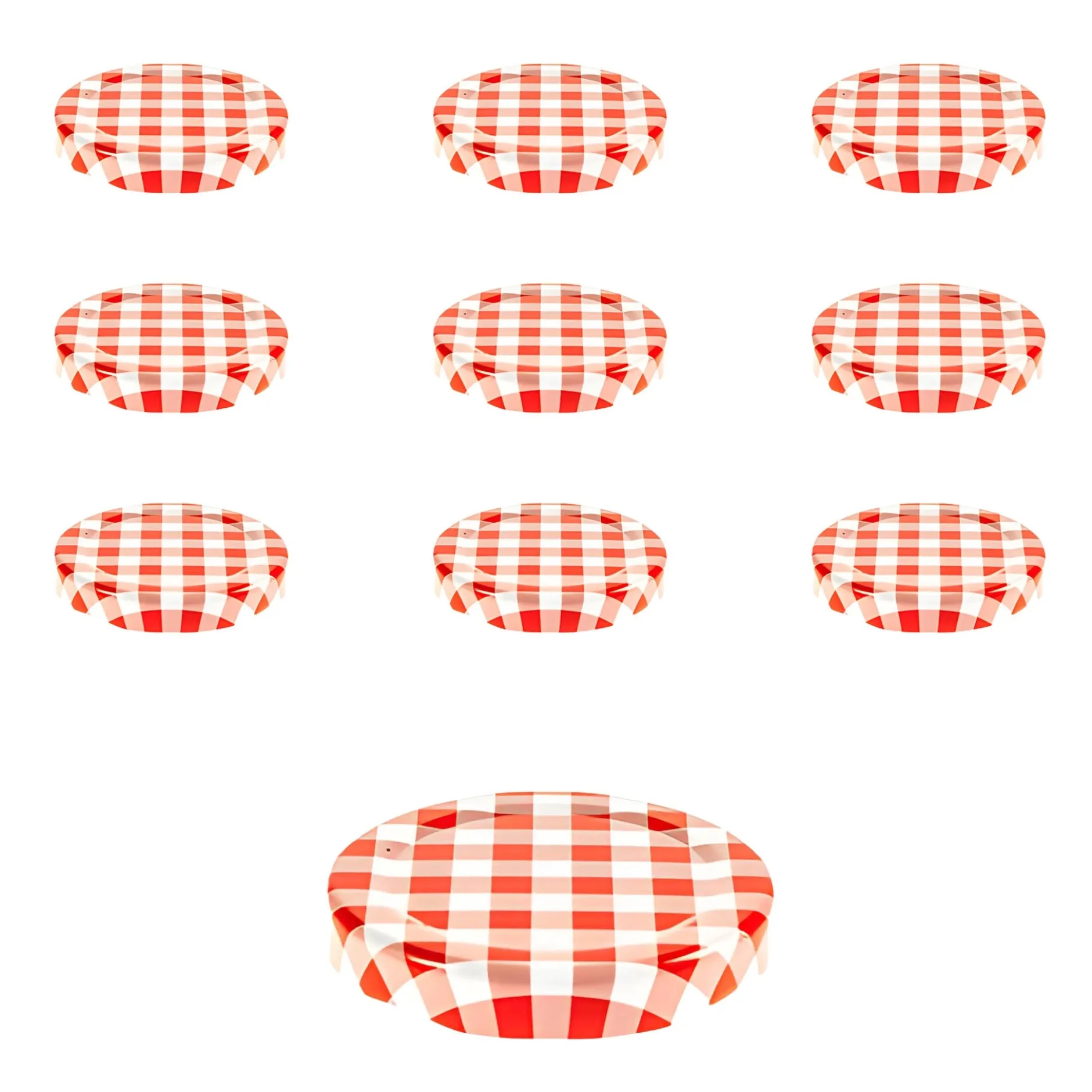 TO 53 kariert rot/weiß past., 10 Stück
