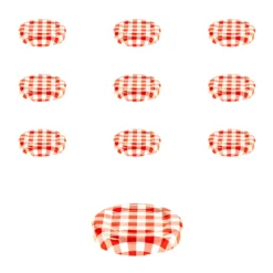 TO 43 kariert rot/weiß past., 10 Stück