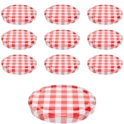 TO 66 kariert rot/weiß ster., 10 Stück
