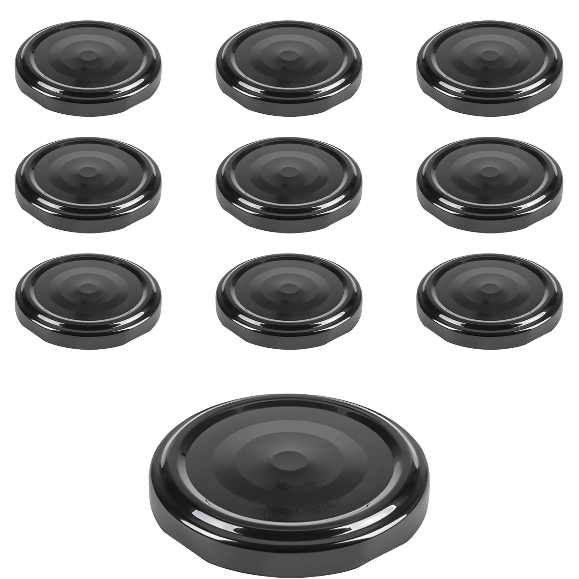 TO 58 schwarz past. mit Button, 10 Stück