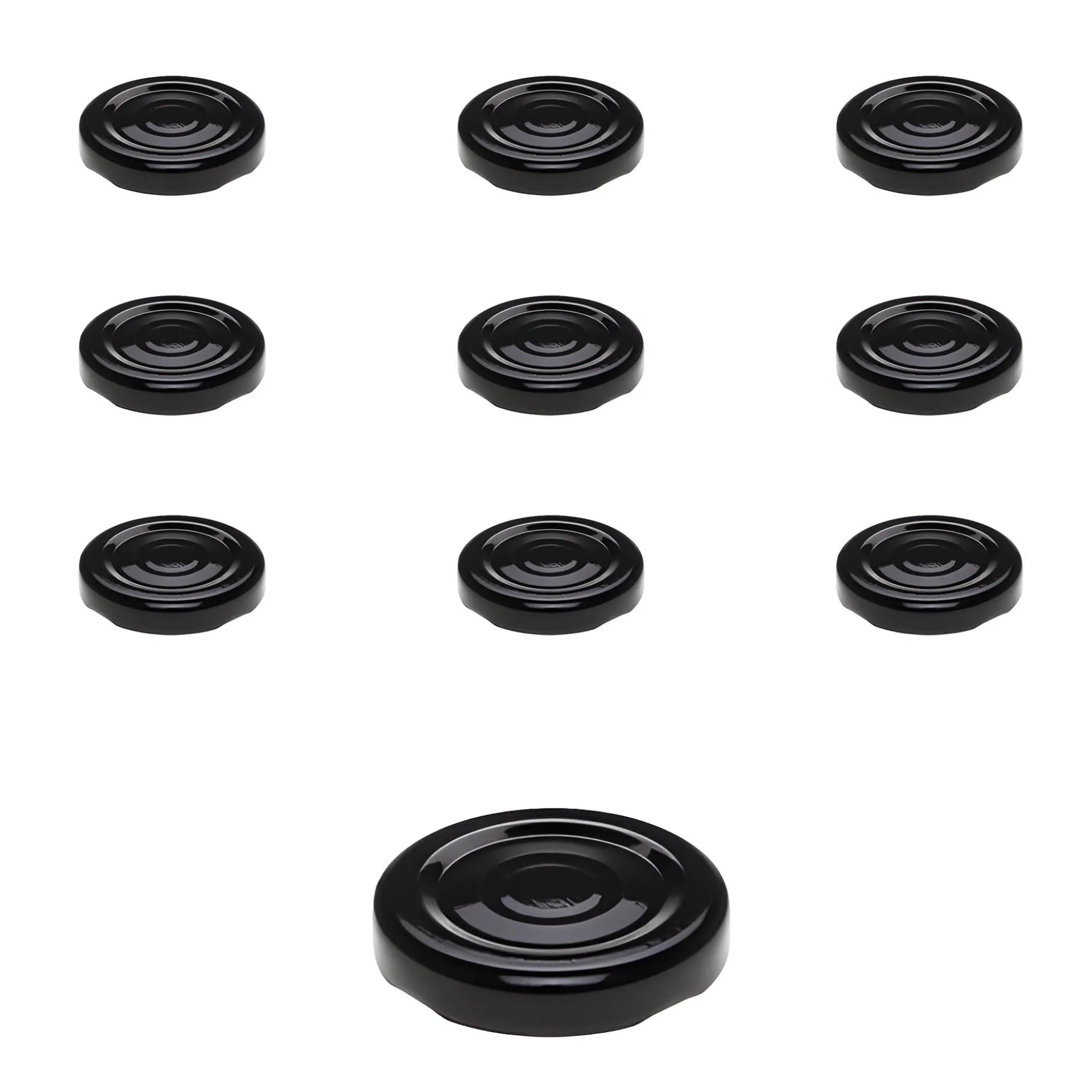 TO 43 schwarz past. mit Button, 10 Stück