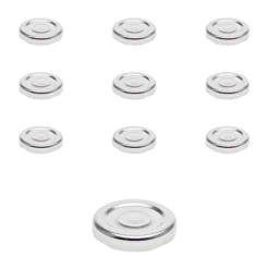 TO 43 silber past. mit Button, 10 Stück