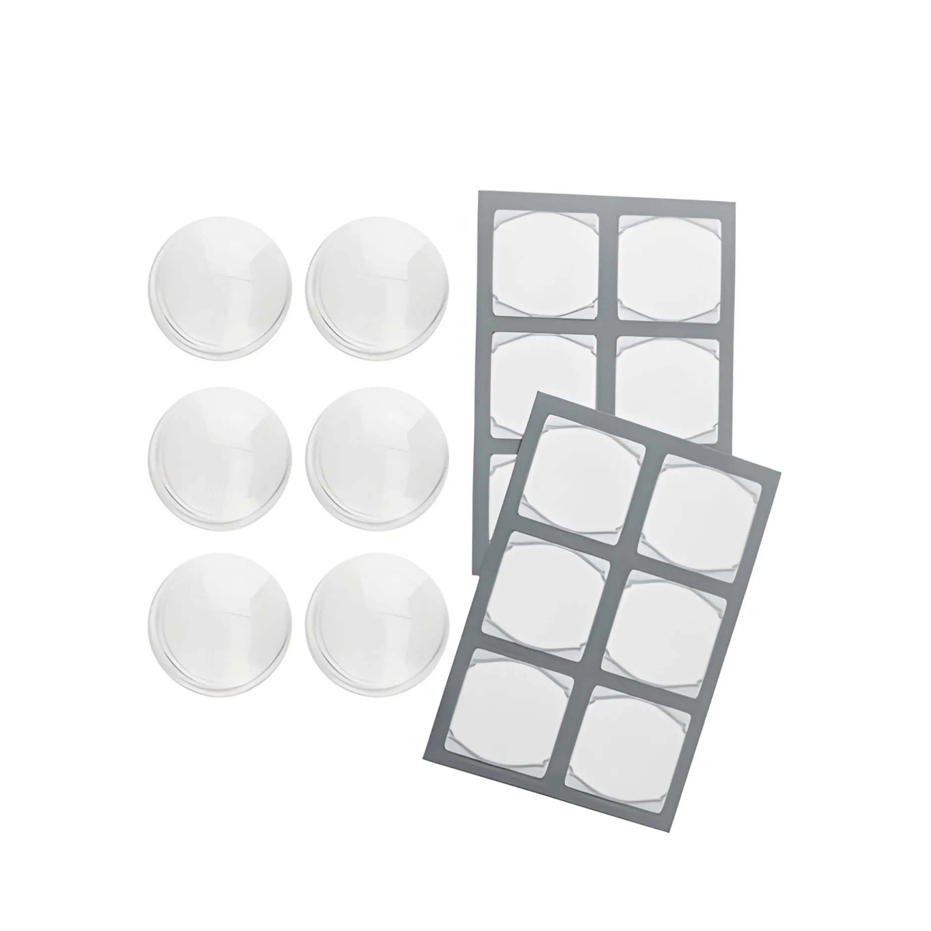 TO 38 Streuerkappe 6er plus 12 Etiketten, transparent