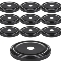 TO 82 Trinkhalmdeckel schwarz, Loch Ø 15,5 mm, 10 Stück