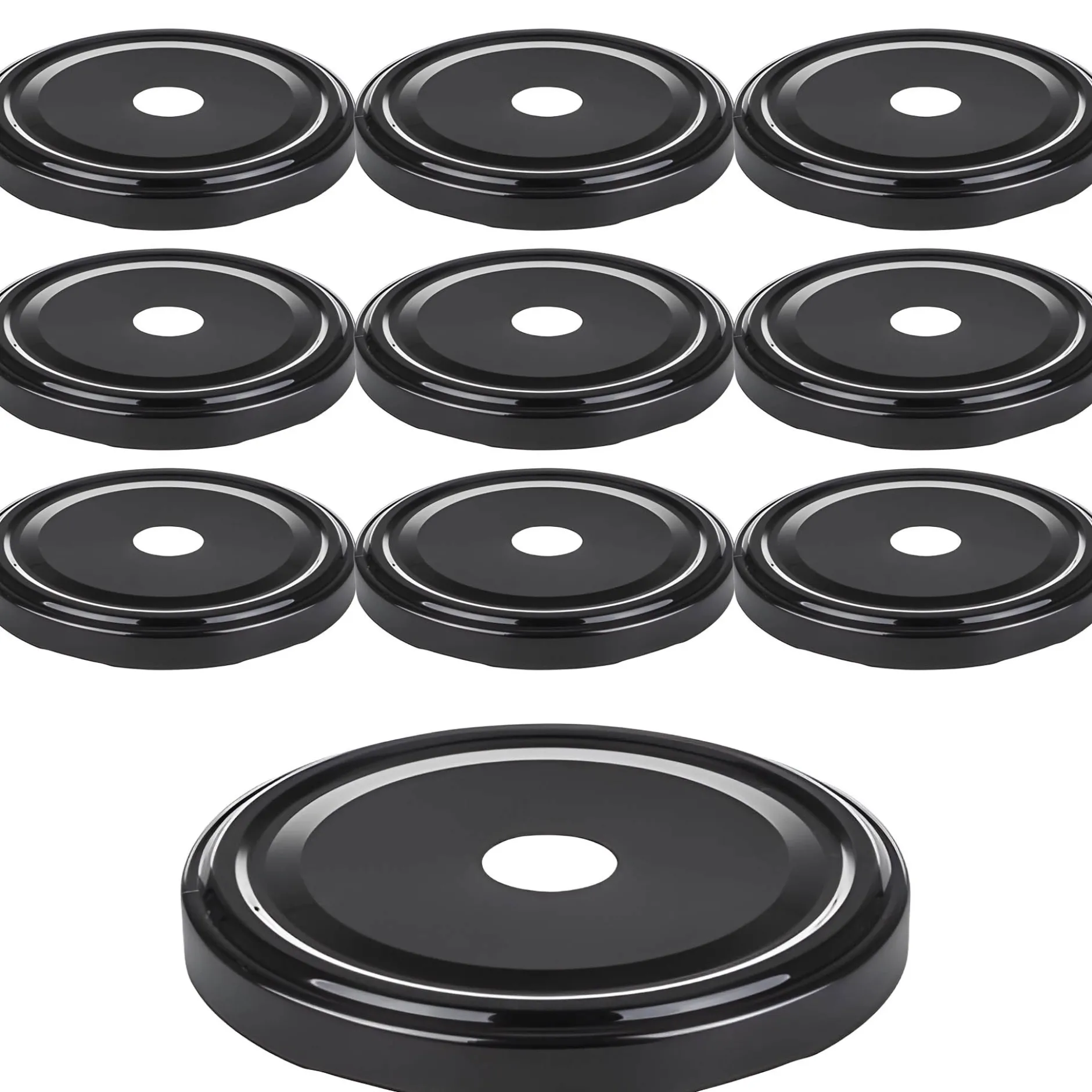 TO 82 Trinkhalmdeckel schwarz, Loch Ø 15,5 mm, 10 Stück