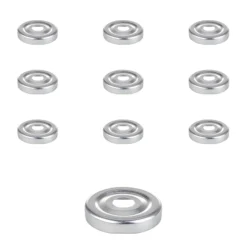 TO 43 Trinkhalmdeckel silber, Loch Ø 13 mm, 10 Stück
