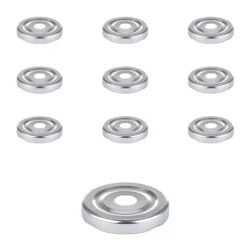 TO 48 Trinkhalmdeckel silber, Loch Ø 13 mm, 10 Stück