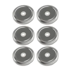 TO 63 Trinkhalmdeckel silber, Loch Ø 8 mm, 6 Stück