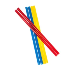 Trinkhalm wiederverwendbar 19 cm, Ø 7,7 mm, 6er Pack, 3-farbig
