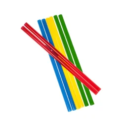Trinkhalm wiederverwendbar 14 cm, Ø 7,7 mm 4-farbig, 8 Stück