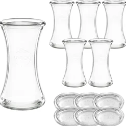 WECK-Delikatessenglas 200 ml mit Glasdeckel, 6 Stück