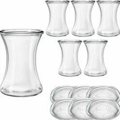 WECK-Delikatessenglas 370 ml mit Glasdeckel, 6 Stück