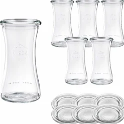 WECK-Delikatessenglas 100 ml mit Glasdeckel, 6 Stück