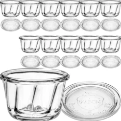 WECK-Gugelhupfglas 165 ml mit Glasdeckel, 12 Stück