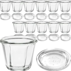 WECK-Gugelhupfglas 80 ml mit Glasdeckel, 12 Stück