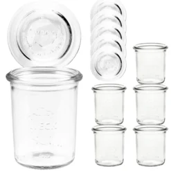 WECK-Mini-Sturzglas 160 ml + Glasdeckel, 6er Set