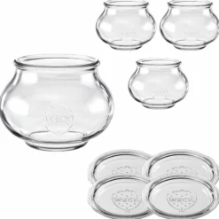 WECK-Schmuckglas 1062 ml mit Glasdeckel, 4 Stück