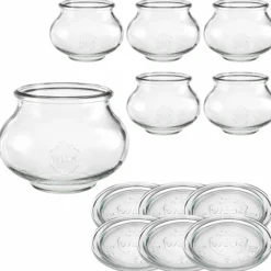 WECK-Schmuckglas 560 ml mit Glasdeckel, 6 Stück