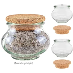 WECK-Schmuckglas 220 ml mit Pilzkorken, 3er Set