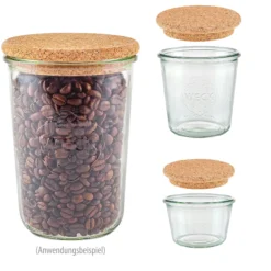 WECK-Sturzglas mit Pilzkorken, 3 Größen