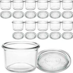 WECK-Sturzglas 200 ml mit Glasdeckel, 12 Stück