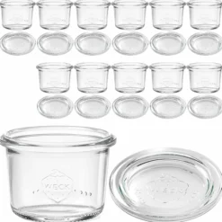WECK-Sturzglas 80 ml mit Glasdeckel, 12 Stück
