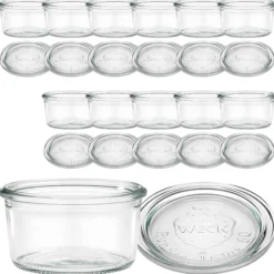 WECK-Sturzglas 165 ml mit Glasdeckel, 12 Stück