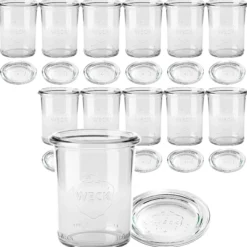 WECK-Sturzglas 160 ml mit Glasdeckel, 12 Stück
