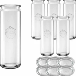 WECK-Zylinderglas 600 ml mit Glasdeckel, 6 Stück