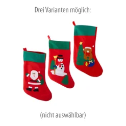 Weihnachtssocke zum Anhängen aus Filz, 25 x 40 cm