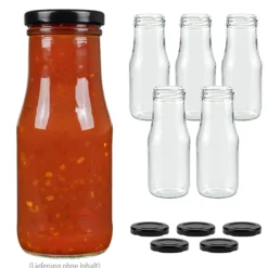 Weithalsflasche 250 ml, 6er Set