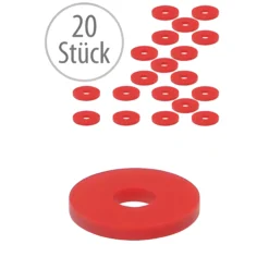 20 x Ersatzgummi rot für Bügelverschluss groß